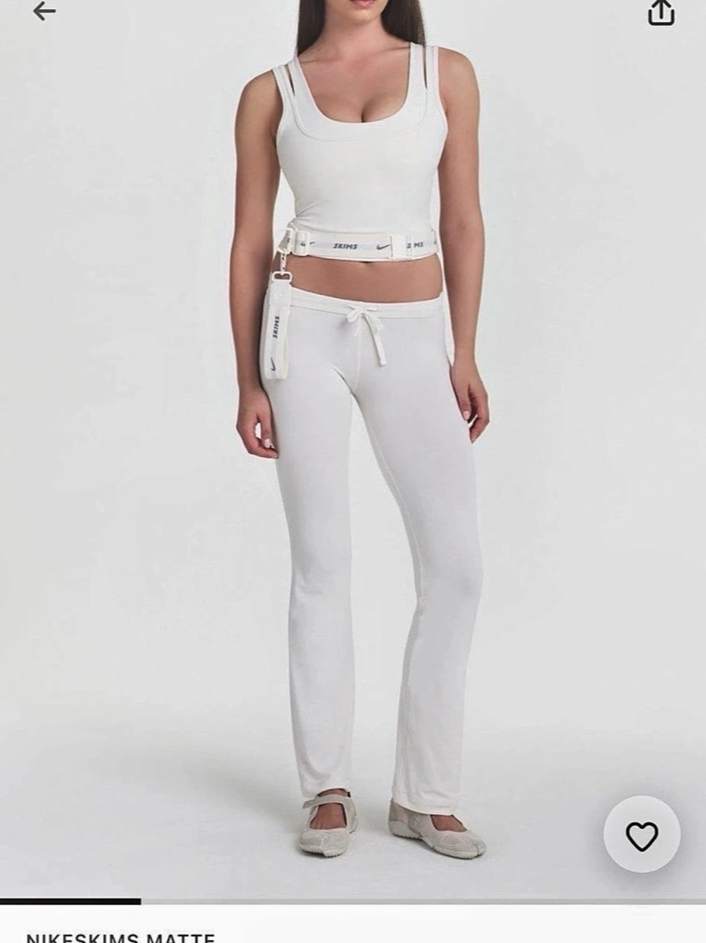 Nike Double Strap Scoop Tank ivory Small NWT